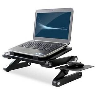 Adjustable Folding Laptop Ultrabook Notebook Tablet Table Stand With Mouse Pad for Bed Sofa