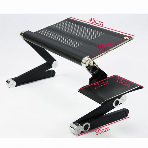 Adjustable Folding Laptop Ultrabook Notebook Tablet Table Stand With Mouse Pad for Bed Sofa